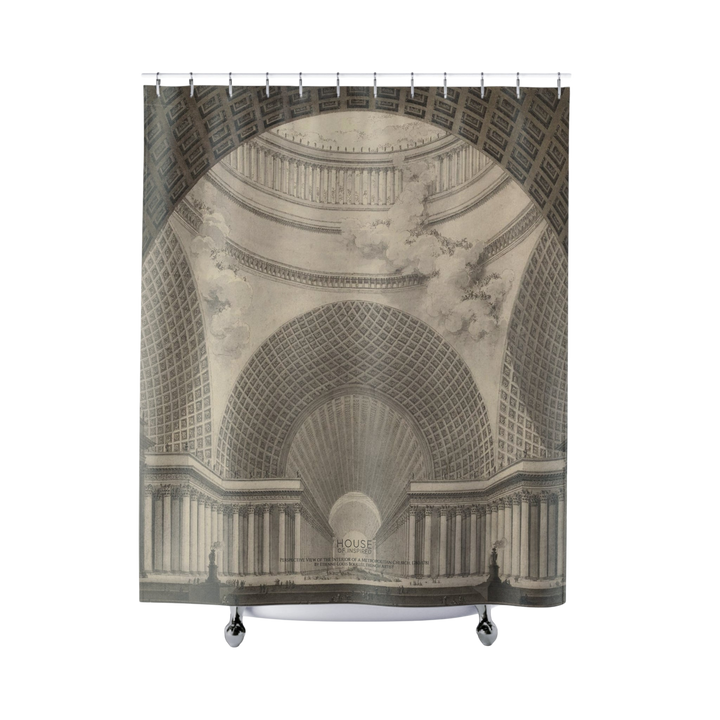 Shower Curtain, Perspective View of the Interior. . . by Etienne-Louis Boullée