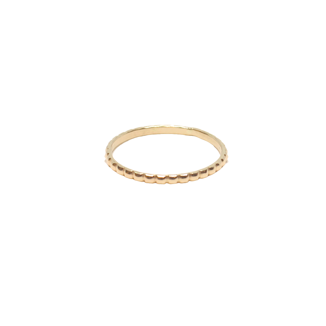 Etched Lines Eternity Ring, 14K Gold