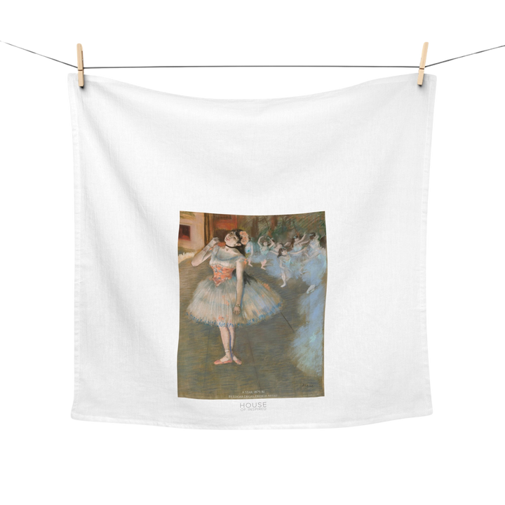 Kitchen Tea Towel, A Star by Edgar Degas