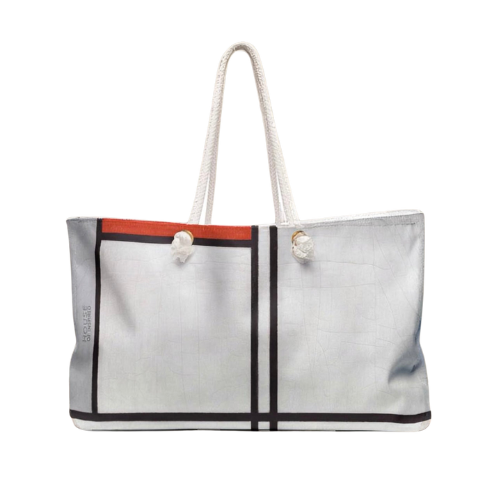 Weekender Bag, Composition (No.1) Gray-Red by Piet Mondrian