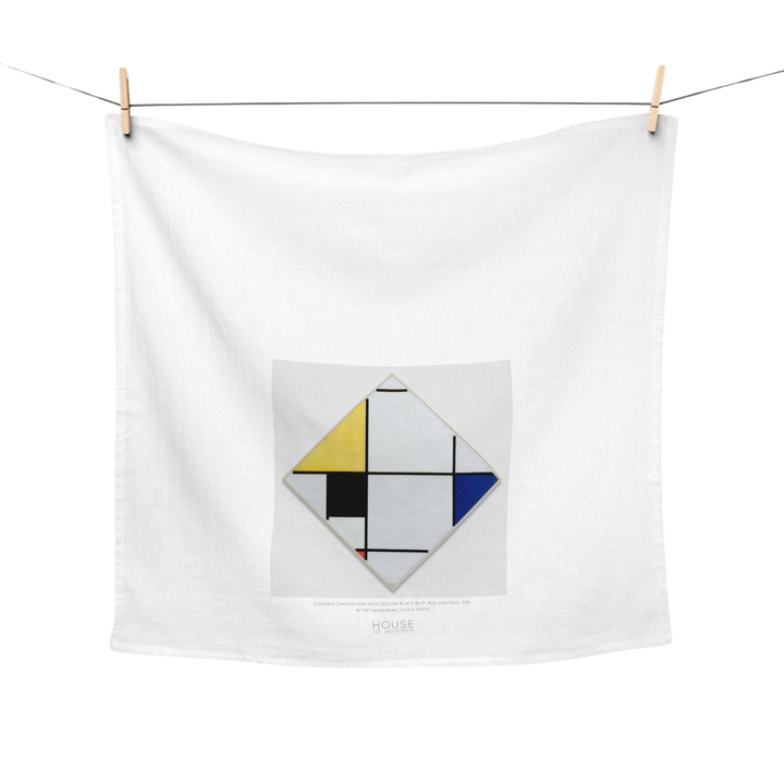 Kitchen Tea Towel, Lozenge Composition... by Piet Mondrian