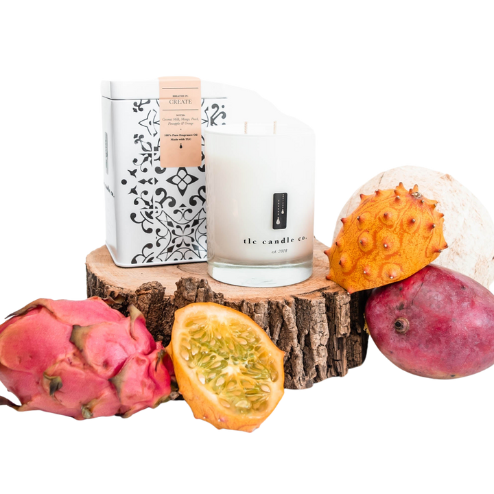 Soy Candle, Coconut and Tropical Fruits