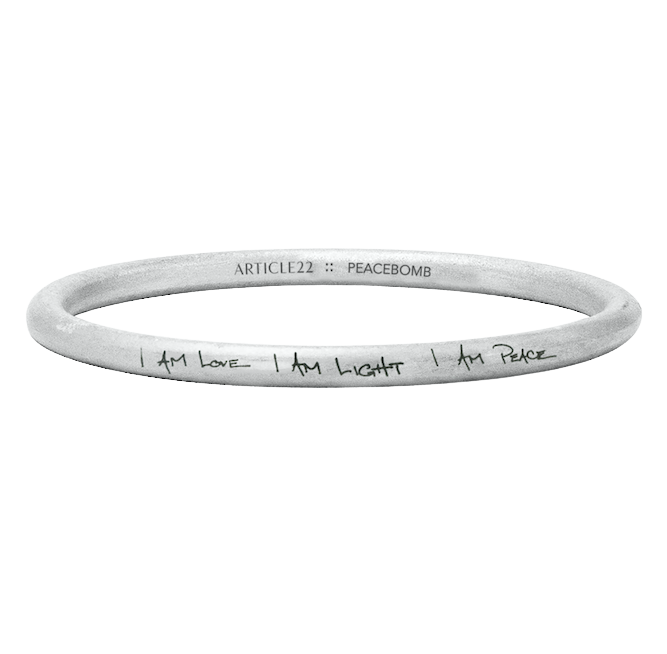 Bangle Bracelet, I am Love, I am Light, I am Peace