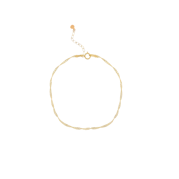 Twisted Chain Bracelet, 14K Gold