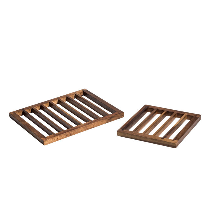 Acacia Wood Trivets, Set of 2