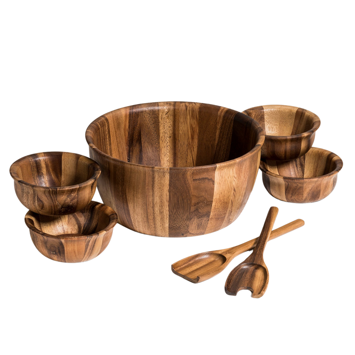 Rimmed Salad Bowl 7-Piece Set, Extra Large