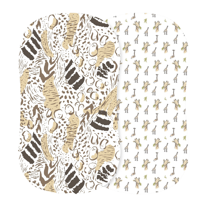 Changing Pad Cover/Bamboo Bassinet Sheets, Safari