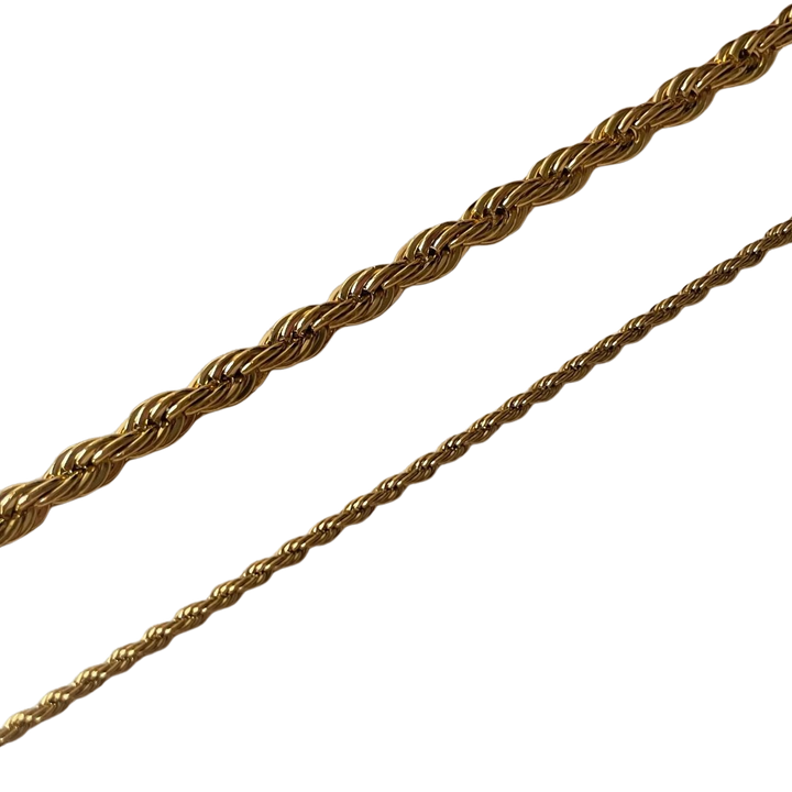 Slim Cord Chain Necklace, 18K Gold