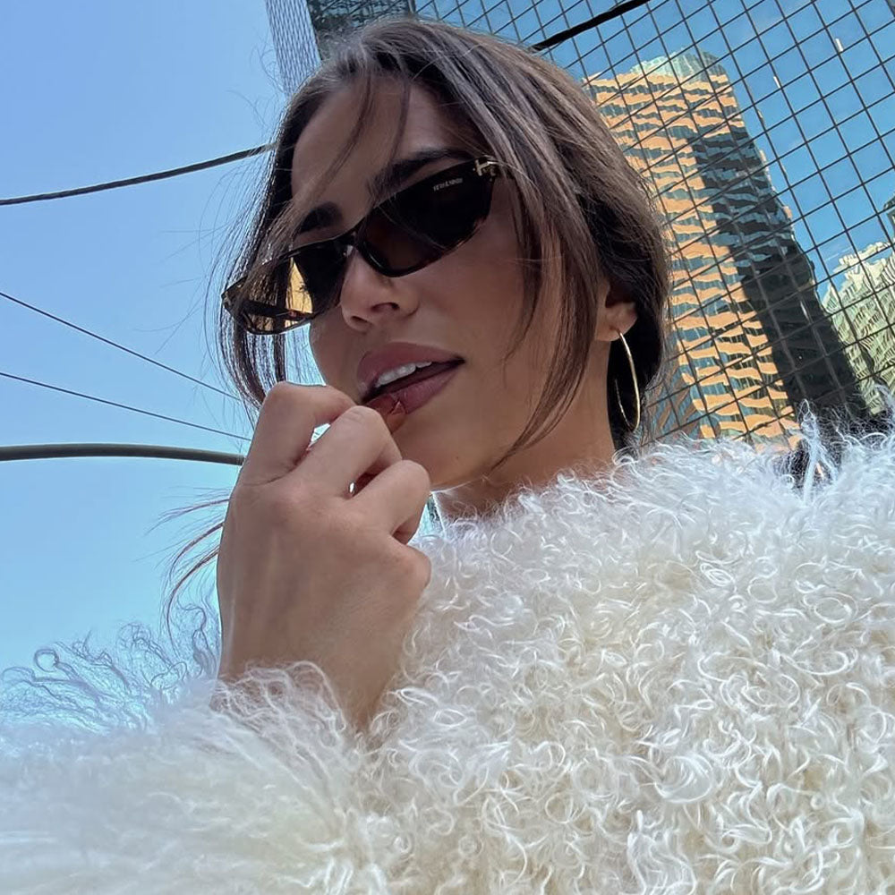 Slim Rectangular Sunglasses, Lana