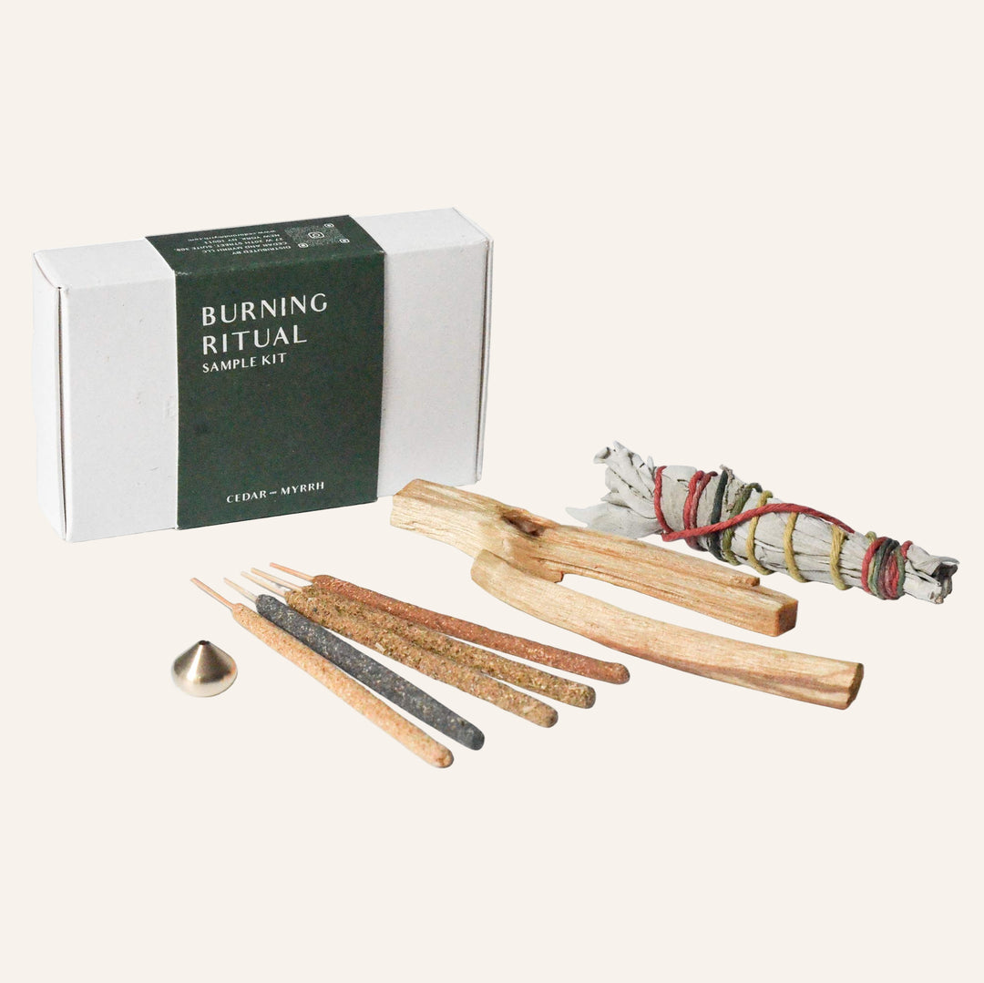 Handcrafted Sacred Burning Kit, Incense, Palo Santo & Sage