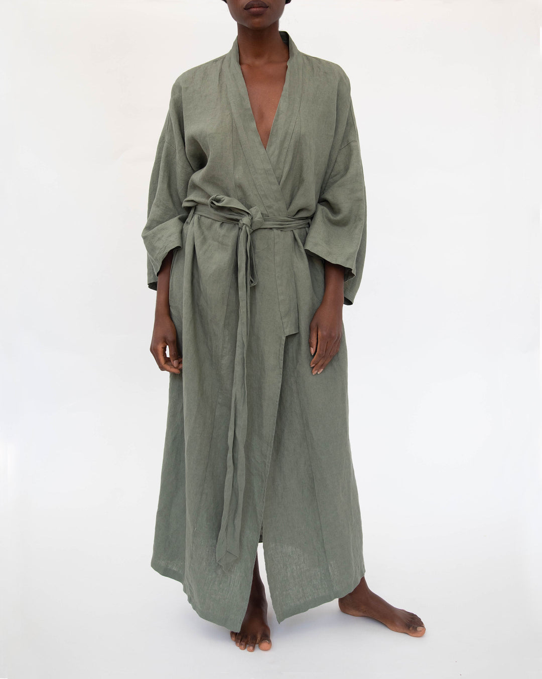 Linen Robe, Full-Length