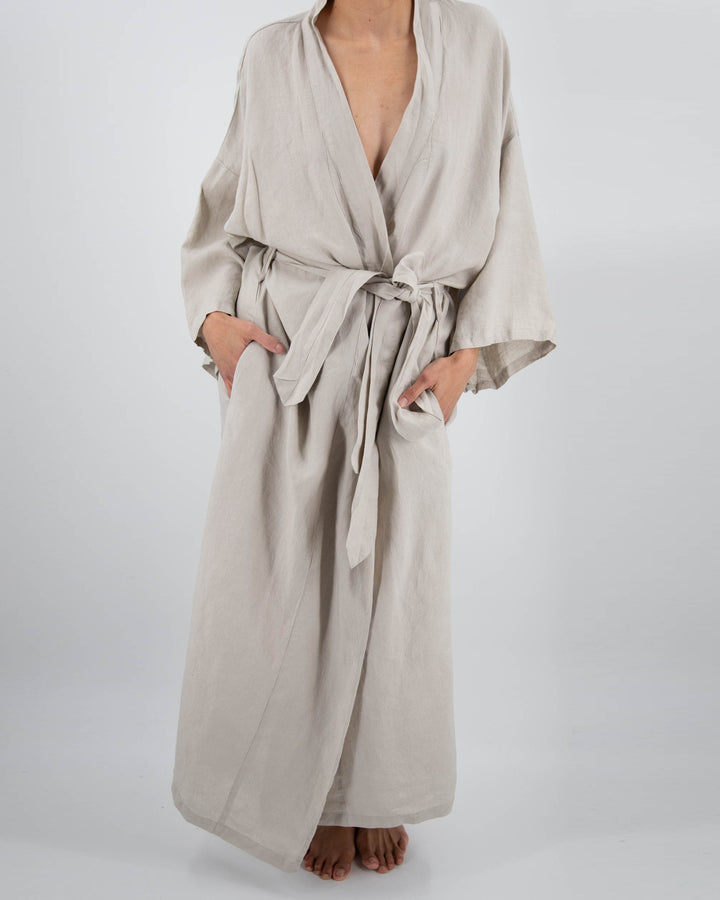 Linen Robe, Full-Length