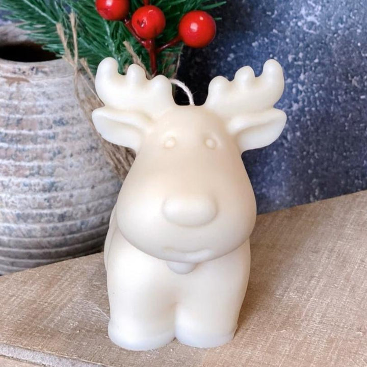 Handmade Soy Scented Candle, Christmas Reindeer