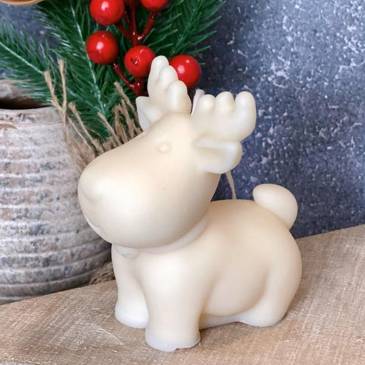 Handmade Soy Scented Candle, Christmas Reindeer