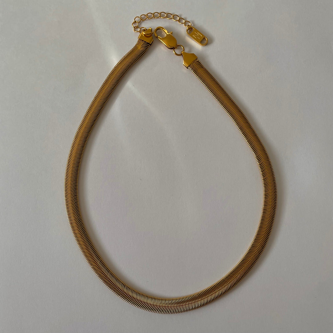 Serpent Chain Necklace, Gold