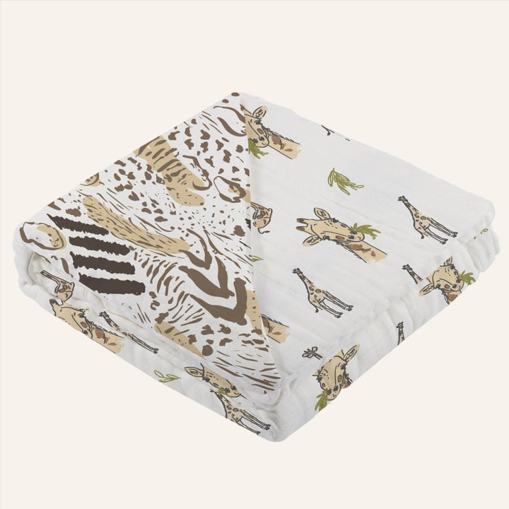 Kids & Baby Bamboo Muslin Blanket, Giraffes & Animal Prints