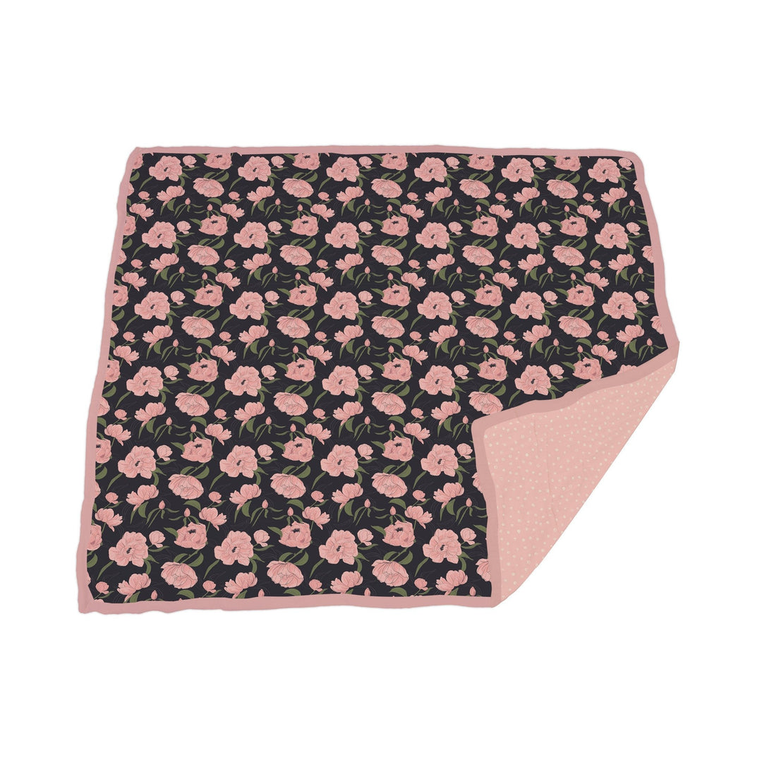 Kids & Baby Bamboo Muslin Blanket, Peonies & Polka Dots