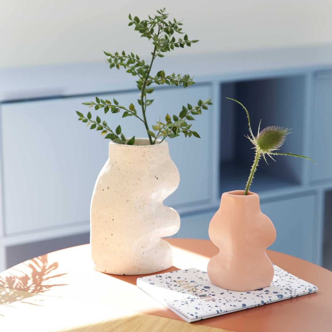 Handmade Portuguese Ceramic Vase, Small & Pink
