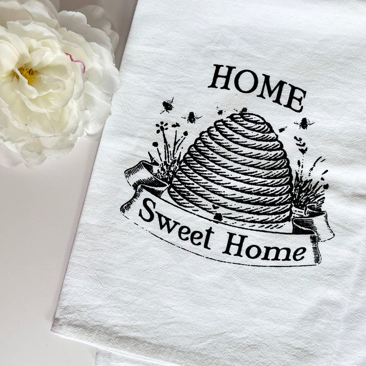 Square Cotton Kitchen Towel, Home Sweet Home