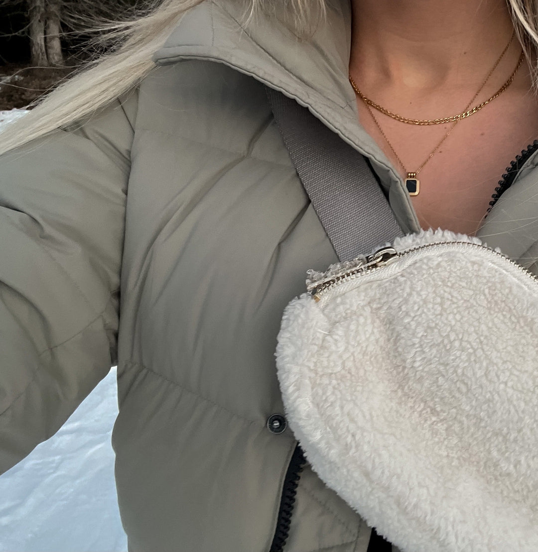 Layered Black Stone Necklace, 18K Gold Plated