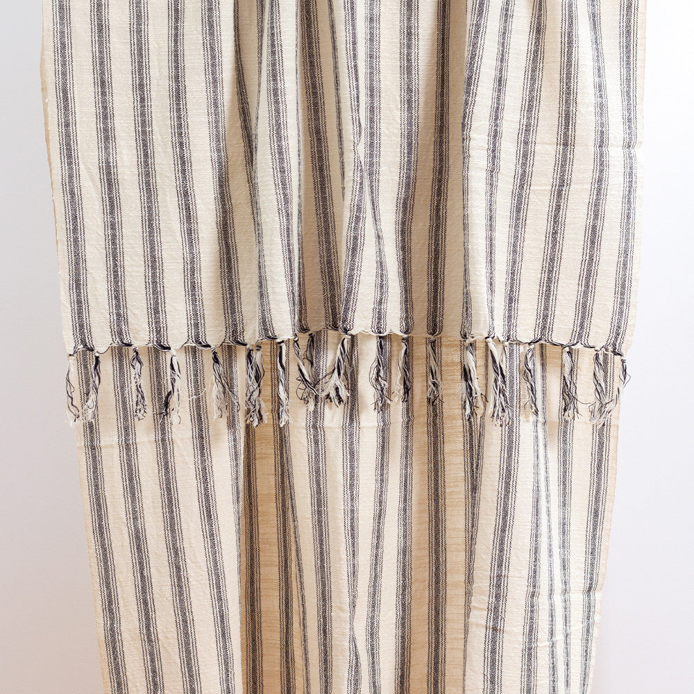 Cotton-Linen Bath/Beach Towel, Stripes