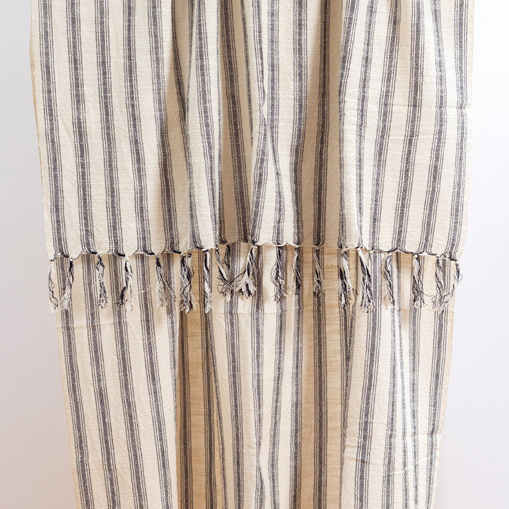 Cotton-Linen Bath/Beach Towel, Stripes