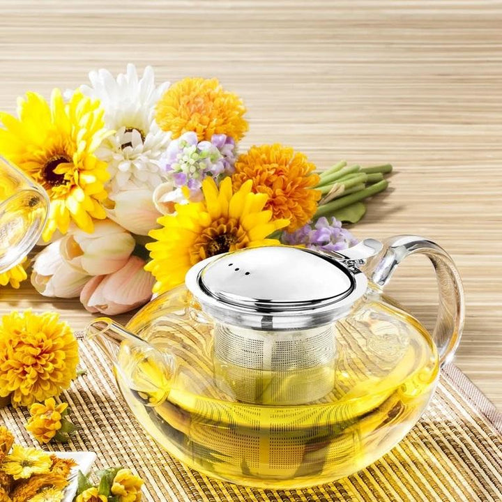 Thermo Glass Teapot with Stainless Steel Infuser,  52 Oz