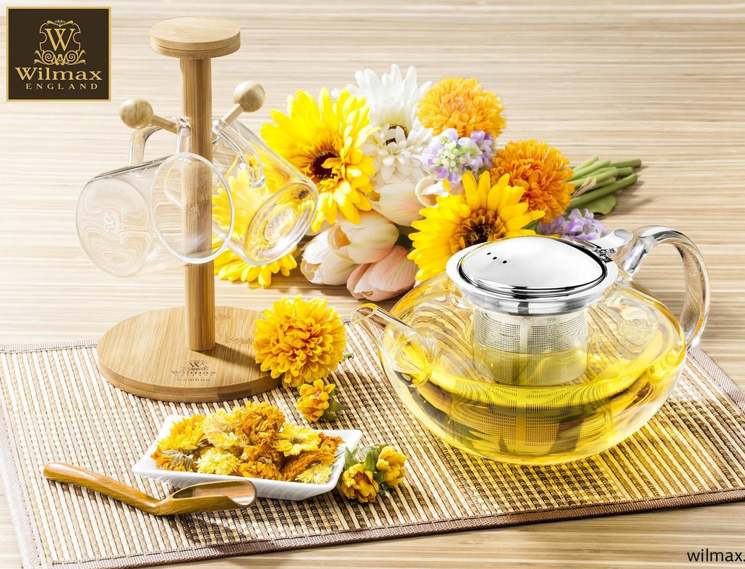 Thermo Glass Teapot with Stainless Steel Infuser,  52 Oz