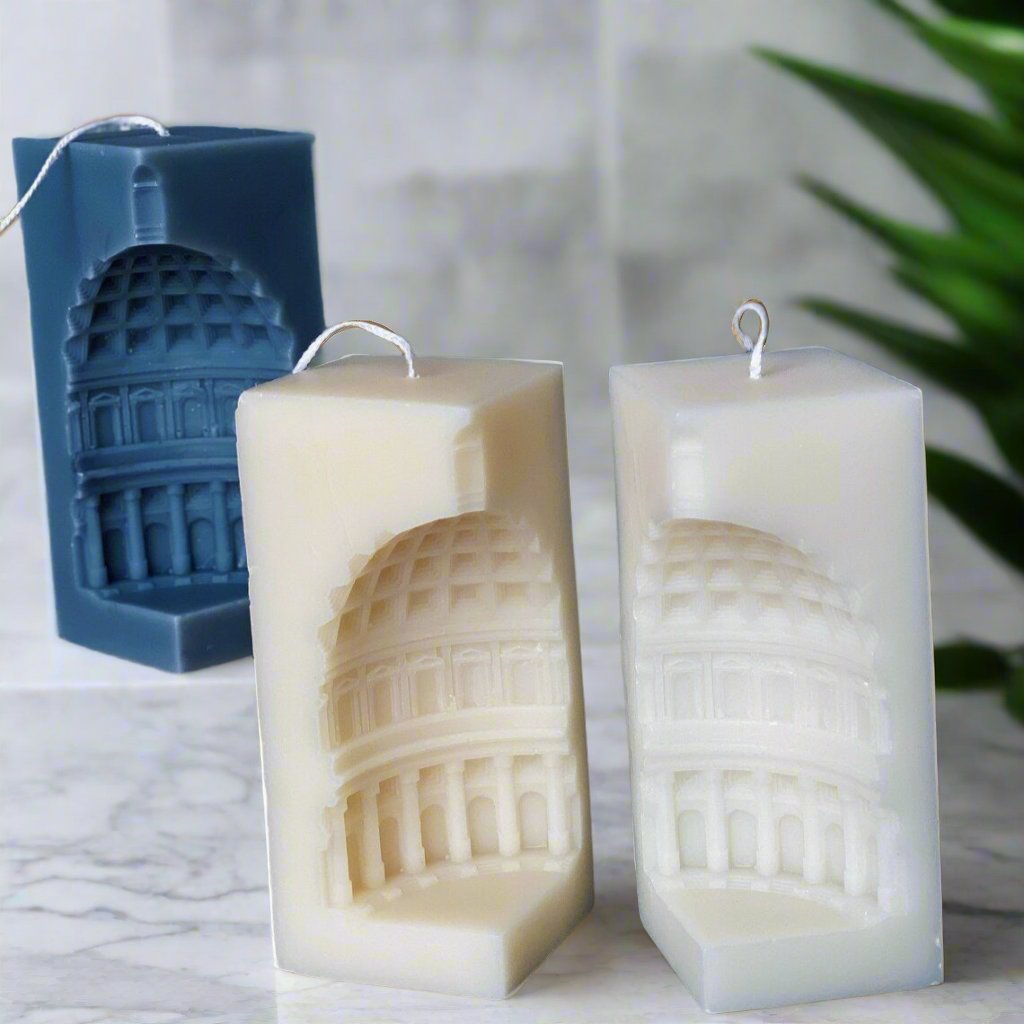 Handcrafted Rome Soy Wax Candle, Choice of Color