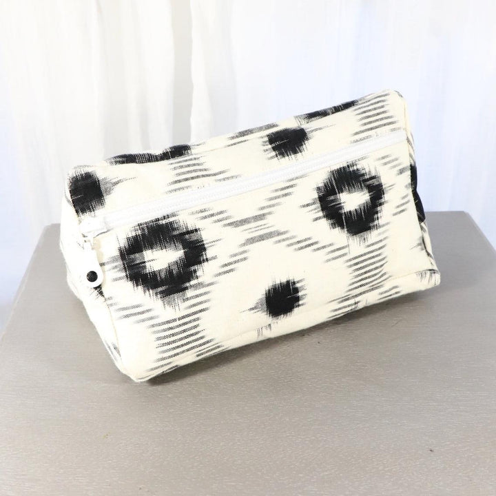 Carry All Toiletry Bag, White & Black