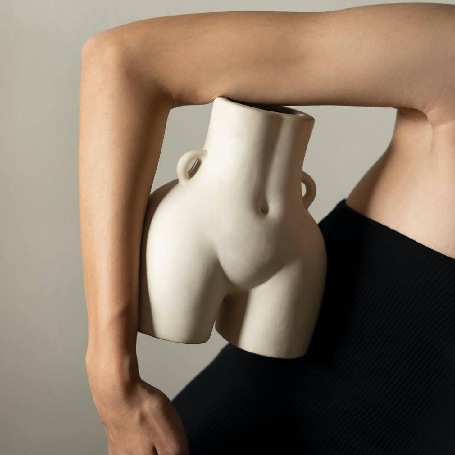 Handcrafted Ceramic Vase, A Woman's Body