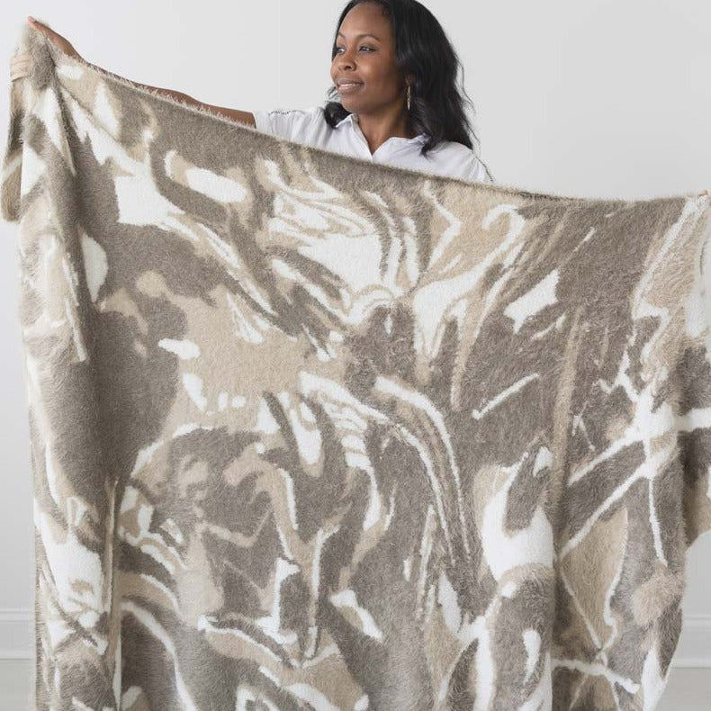 Big Maybach Plush Dream Blanket, Neutral Tones